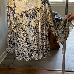 Multi color long sleeve blouse xL